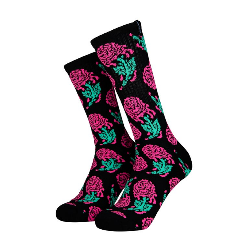 Calzini Santa Cruz Dressen Rose Crew Sock Nero