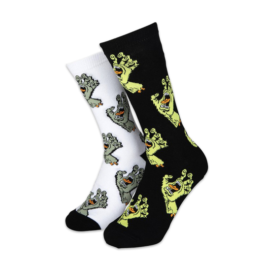 Calzini Santa Cruz Screaming Hand Sock (2 Pack) Multi