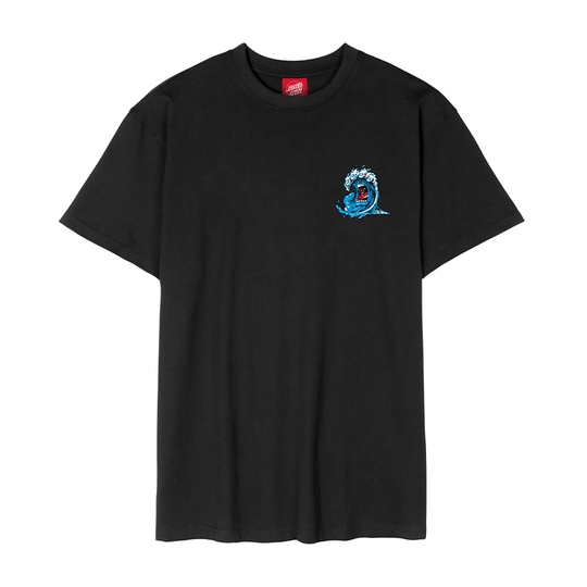T-Shirt Santa Cruz Screaming Wave Tee Nero