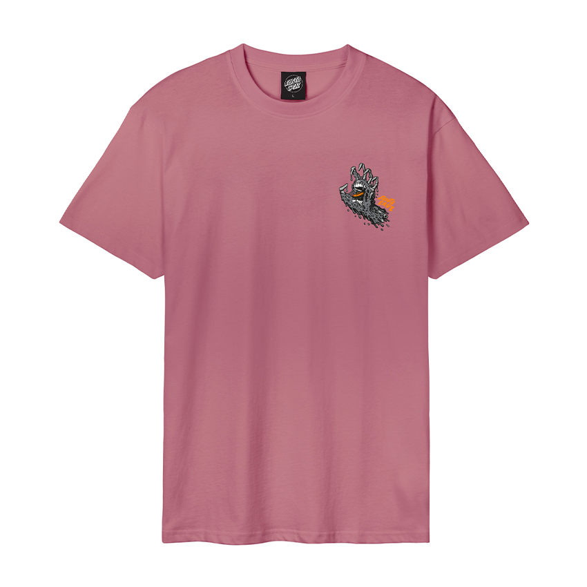 T-Shirt Santa Cruz Melting Hand Tee Rosa