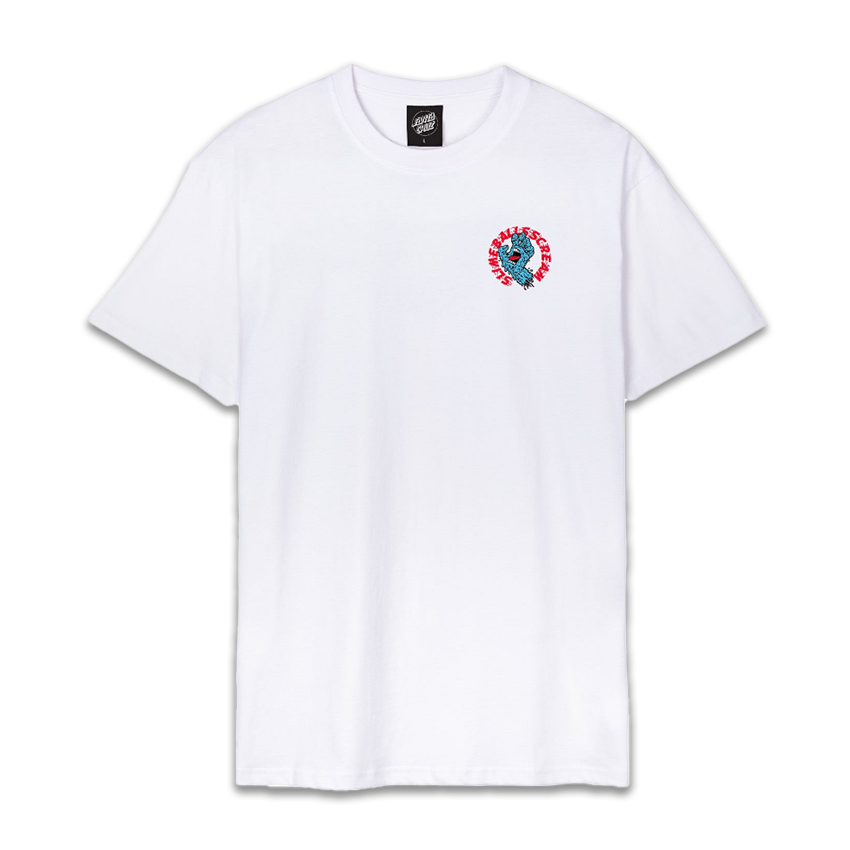 T-Shirt Santa Cruz x Slime Balls SB Hand Tee Bianco