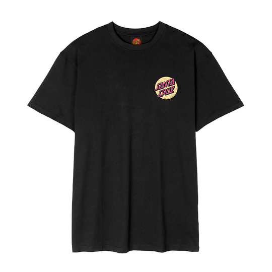 T-Shirt Santa Cruz Wagon Dot Chest Tee Nero