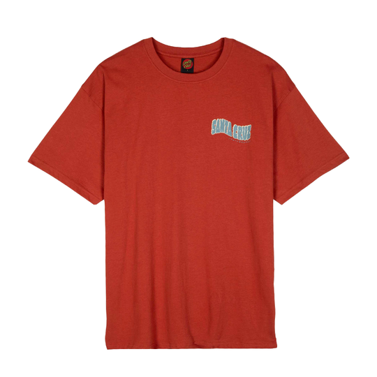 T-Shirt Santa Cruz Tiki Hand Strip Tee Marrone