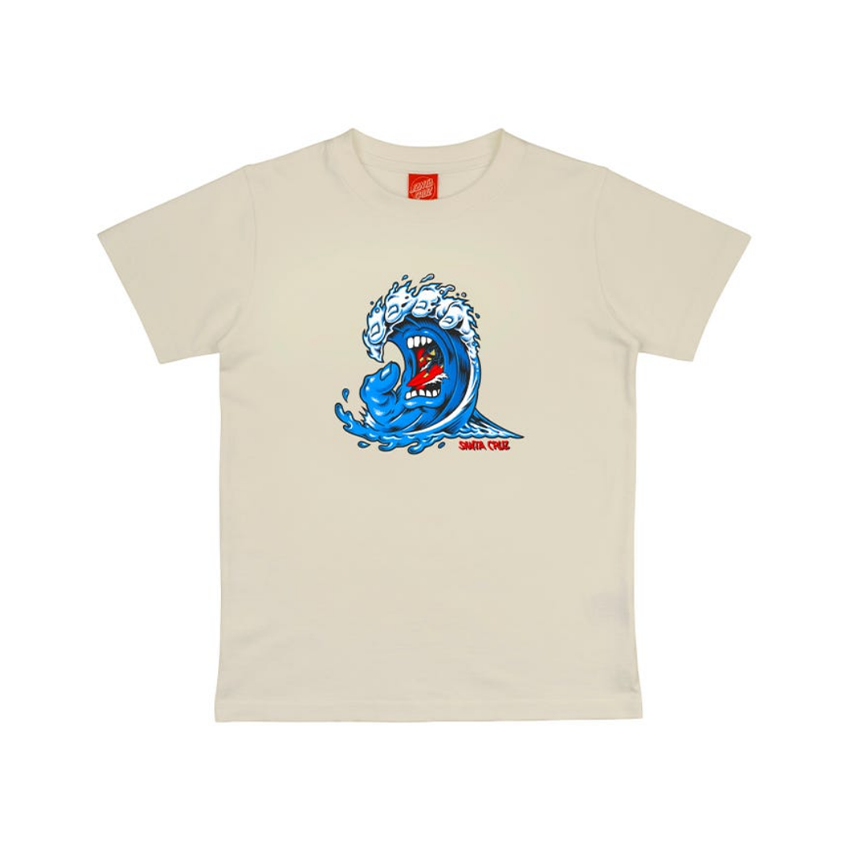 T-Shirt Santa Cruz Bambino Screaming Wave Front Tee Grigio