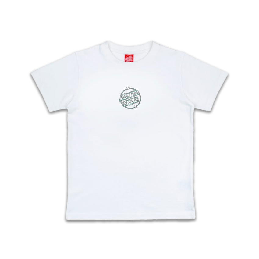 T-Shirt Santa Cruz Bambino Glint Dot Tee Bianco
