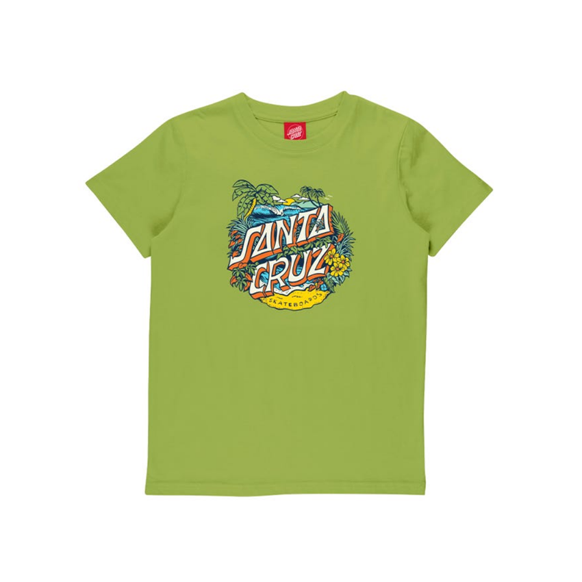 T-Shirt Santa Cruz Bambino Aloha Dot Front Tee Verde