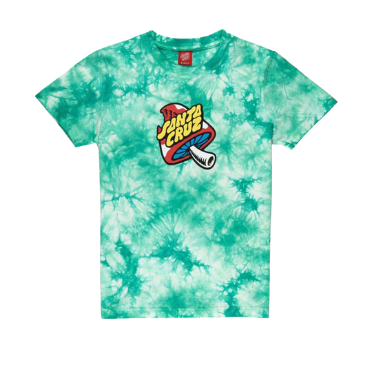 T-Shirt Santa Cruz Bambino Toadstool Tee TieDye Verde