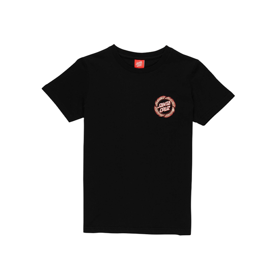T-Shirt Bambino Santa Cruz Youth Flame Ringed Dot Nero