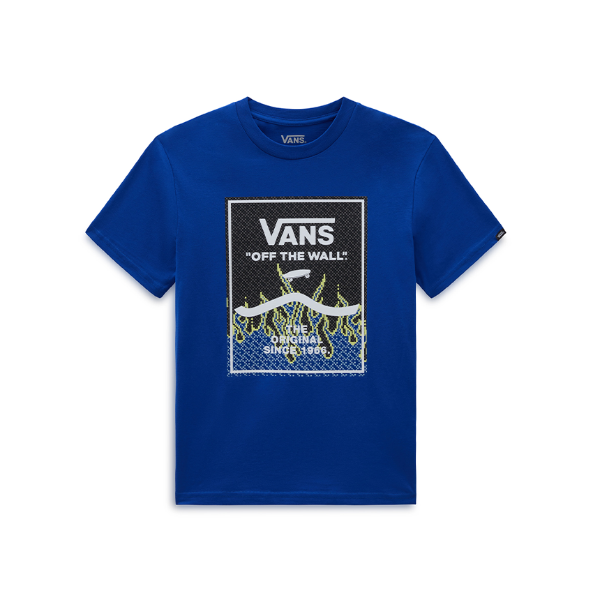 T-Shirt Vans Bambino Print Box 2.0 Tee Blu