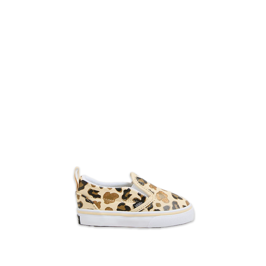 Sneakers Vans Bambino Slip-On V Leopard Glitter Beige