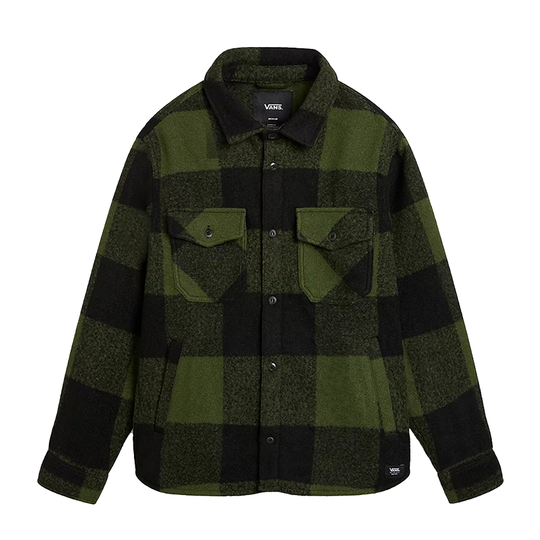 Overshirt Vans Denby Fuzzy Shacket Verde/Nero