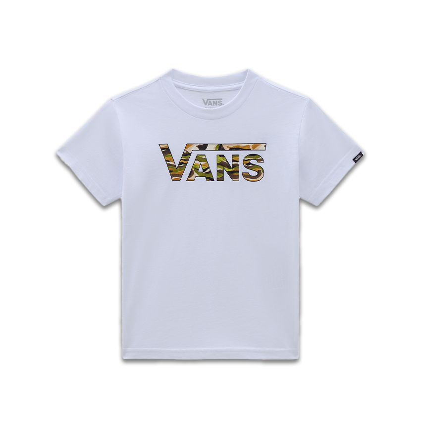 T-Shirt Vans Bambino Classic Logo Fill Tee Bianco