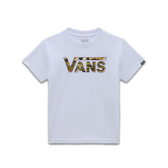 T-Shirt Vans Bambino Classic Logo Fill Tee Bianco