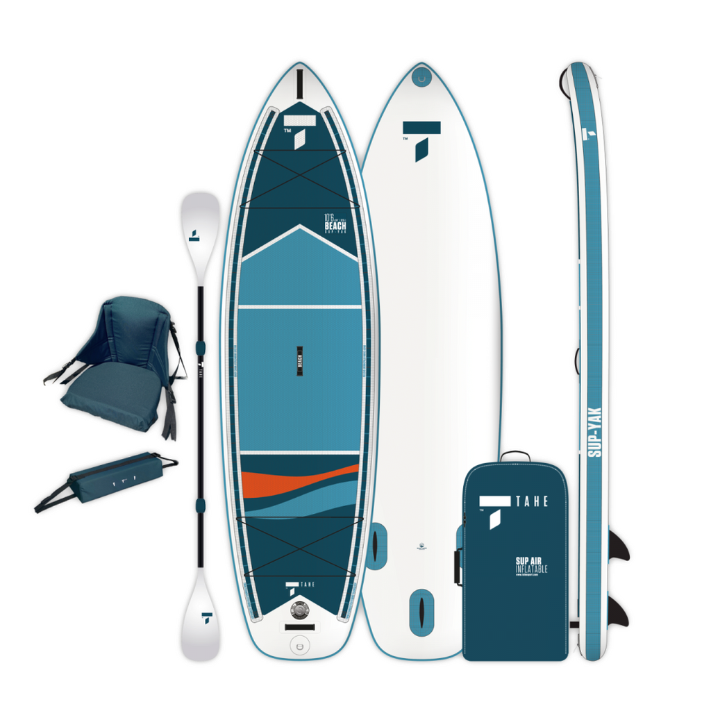 Surfboard Sup Gonfiabile Tahe 10'6” Beach Sup-Yak + Kayak Kit