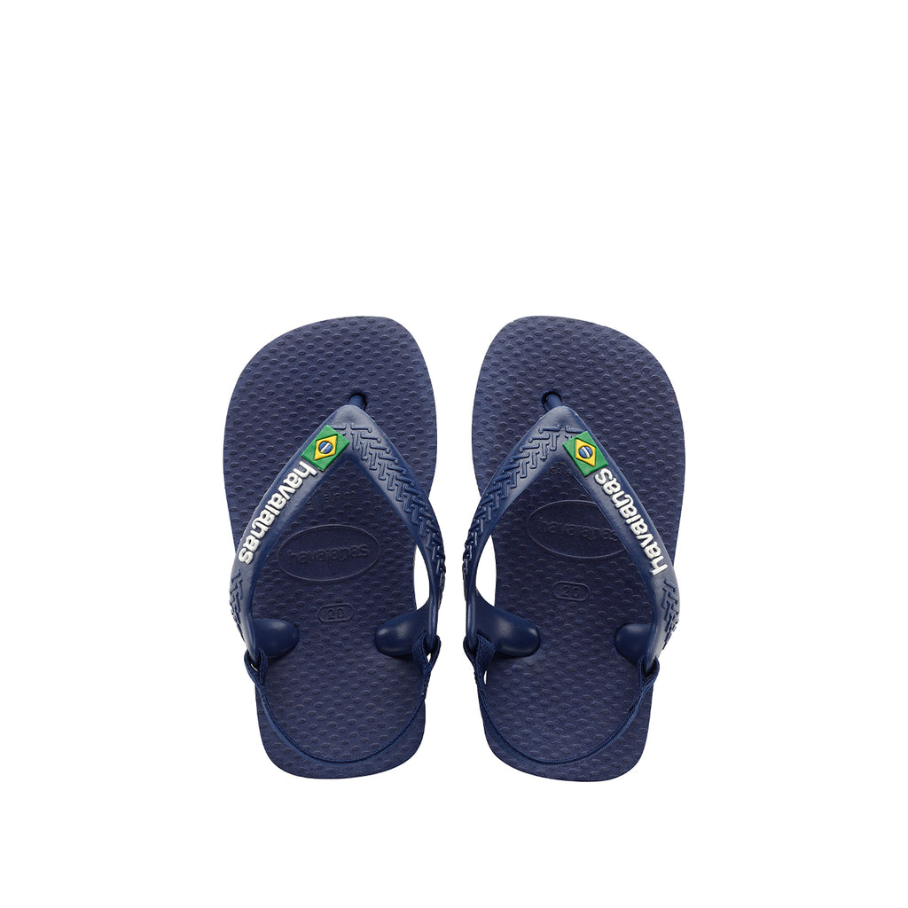 Infradito Havaianas Brasil Logo Bambino Blu