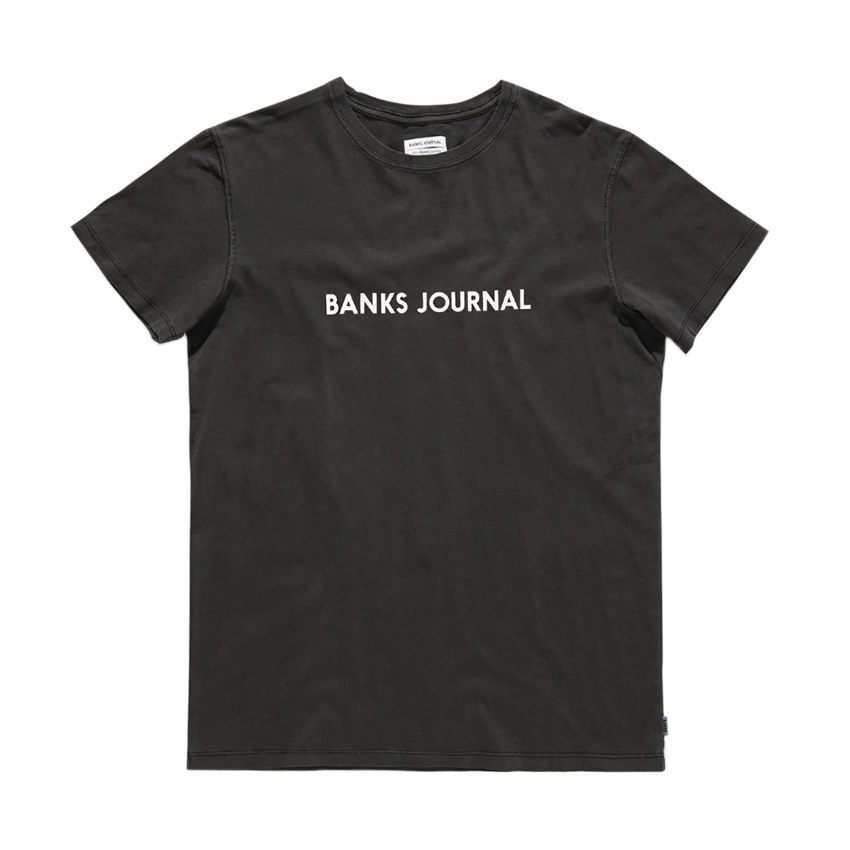 T-Shirt Banks Journal Étiquette Nero