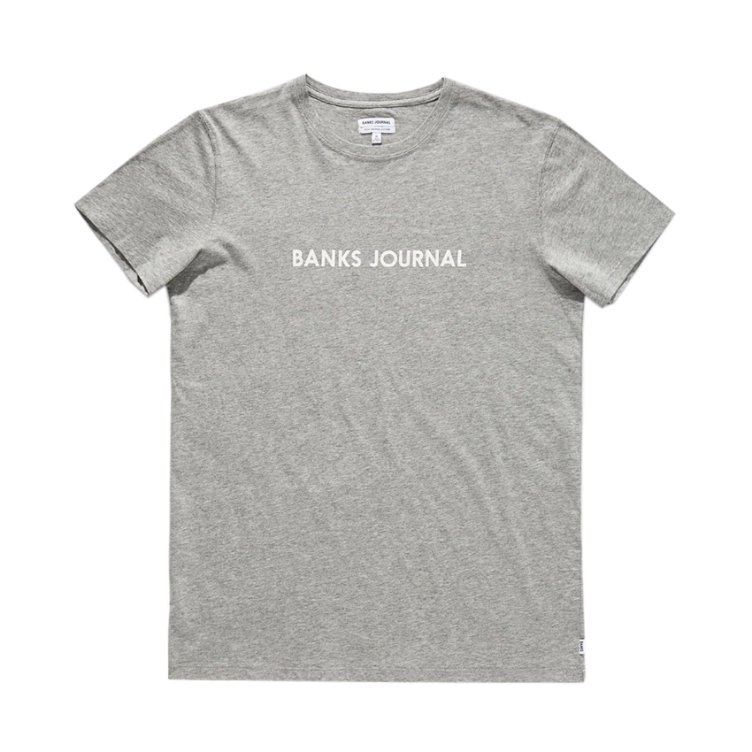 T-Shirt Banks Journal Label Grigio