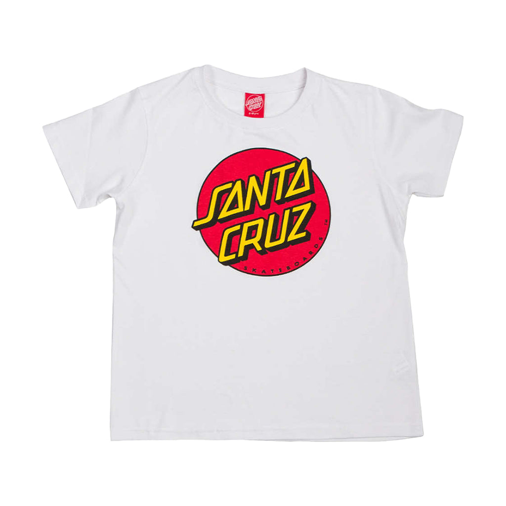 T-Shirt Santa Cruz Bambino Classic Dot Bianco