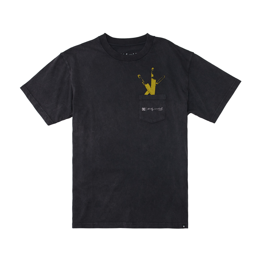 T-Shirt Dc Shoe x Andy Warhol Cow Series Pocket Nero