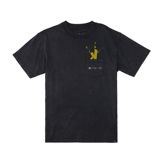 T-Shirt Dc Shoe x Andy Warhol Cow Series Pocket Nero