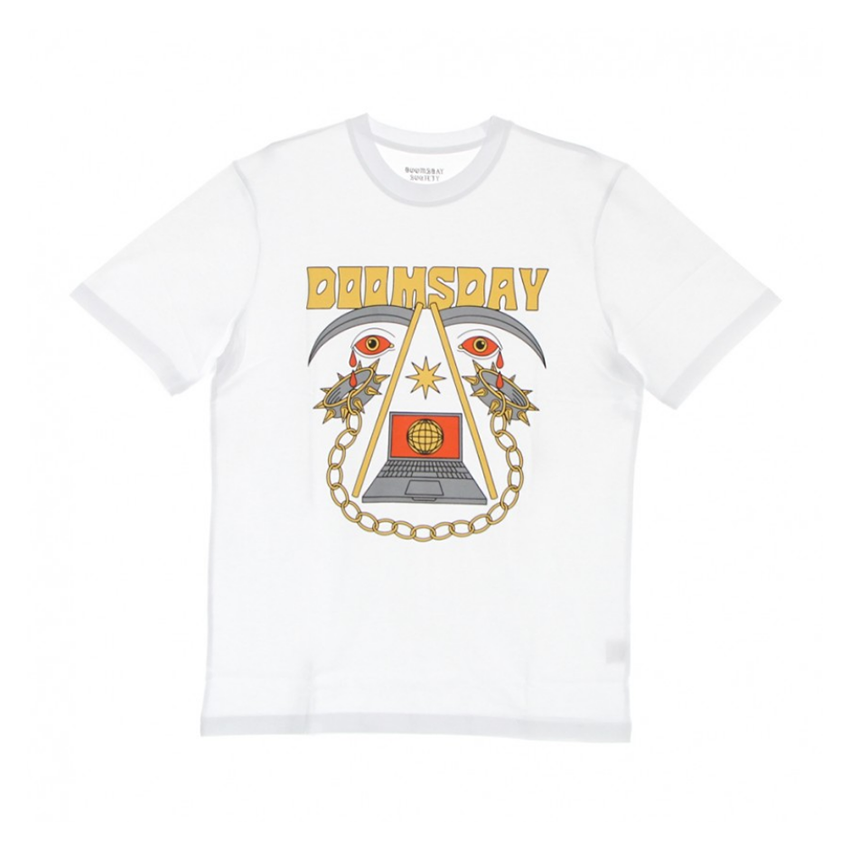 T-Shirt Doomsday Perdu Dans Le Net Bianco