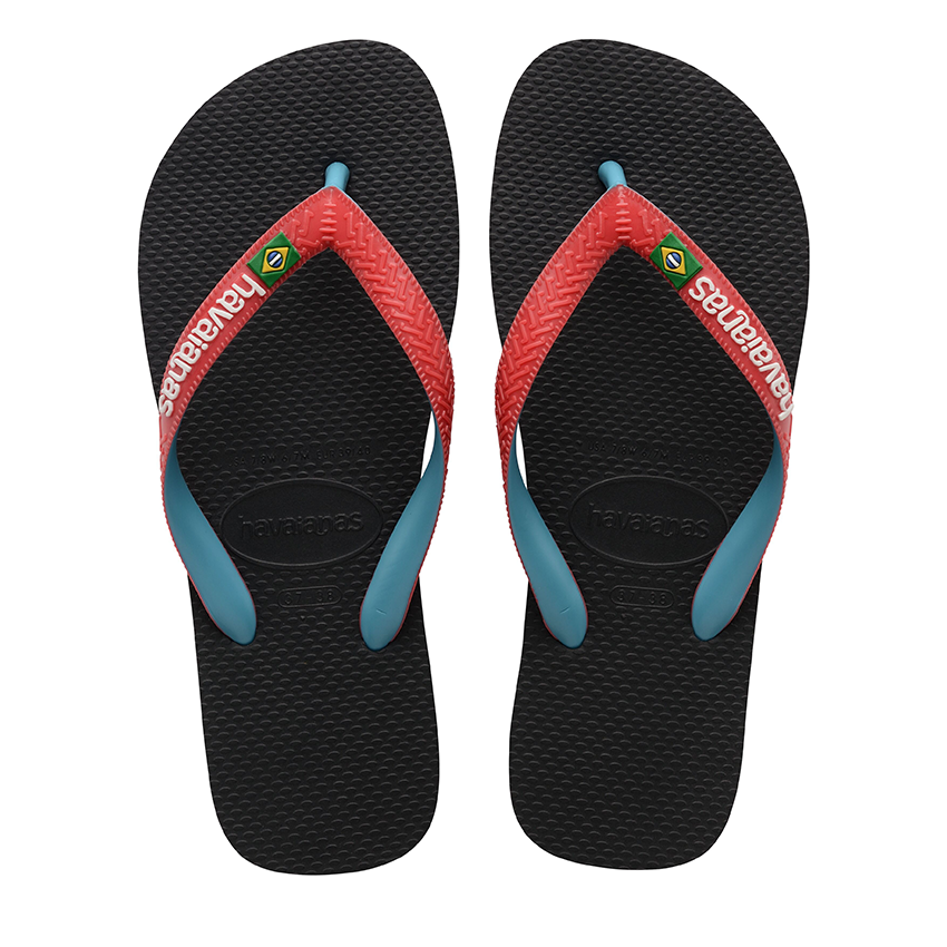 Infradito Havaianas Brasil Mix Nero und Rosso