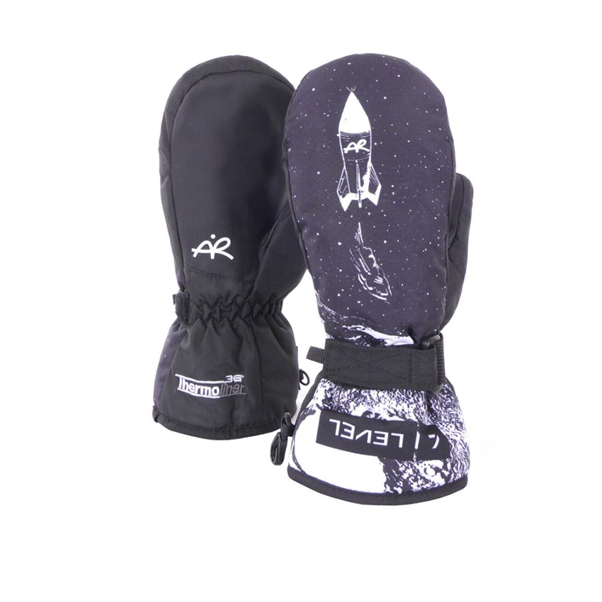 Moffola Snow Level Junior Mitt Nero Bianco