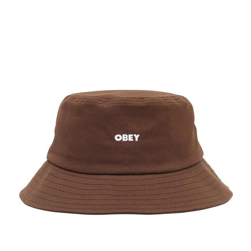 Obey Bold Twill Fischerhut Dunkelbraun