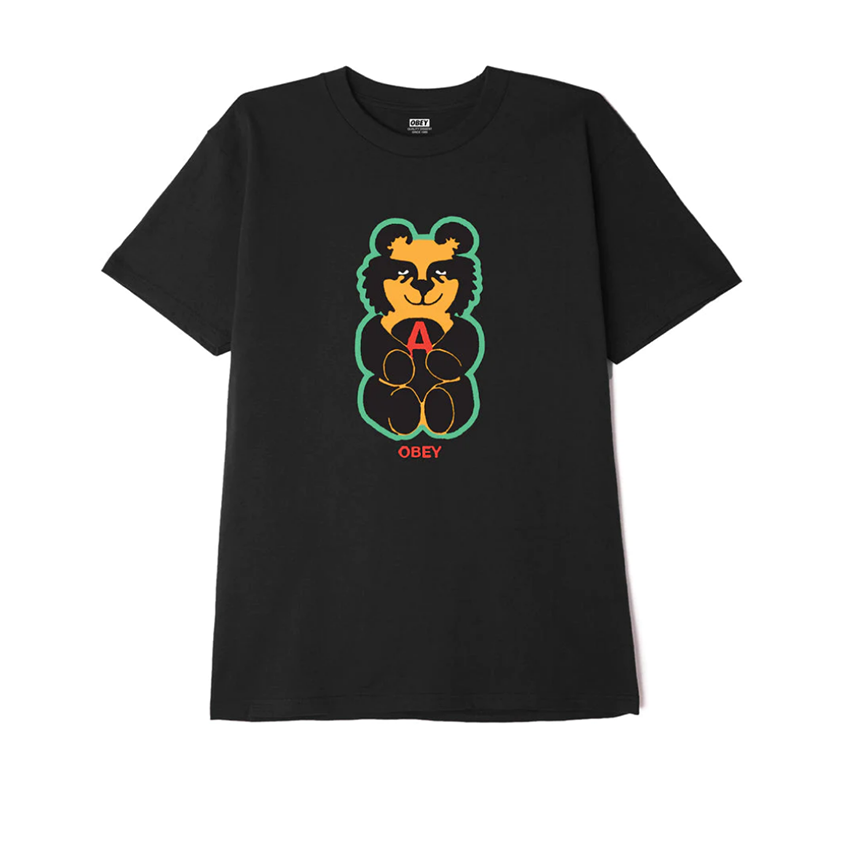 T-Shirt Obey Teddy Classic Nero