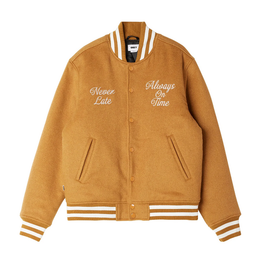 Giacchetto Obey Time Varsity Jacket Marrone