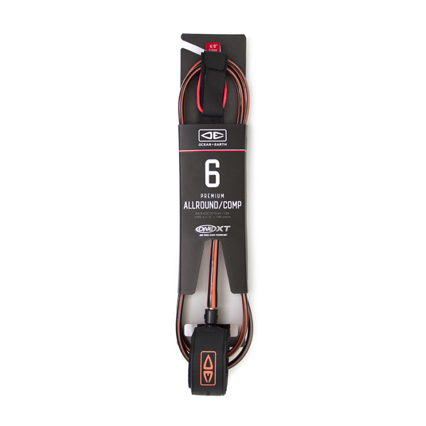 Leash Ocean & Earth Allround Comp One XT 6' Corallo