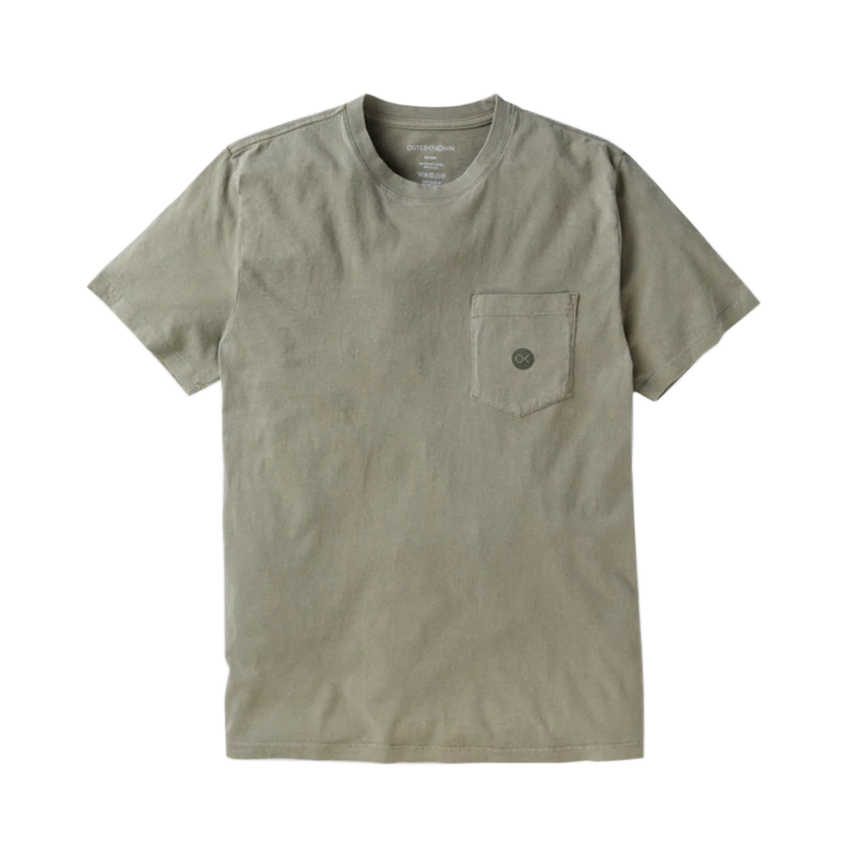 T-Shirt Outerknow Dot Pocket Oliva