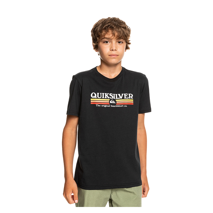 T-Shirt Quiksilver Jr Line Up Nero