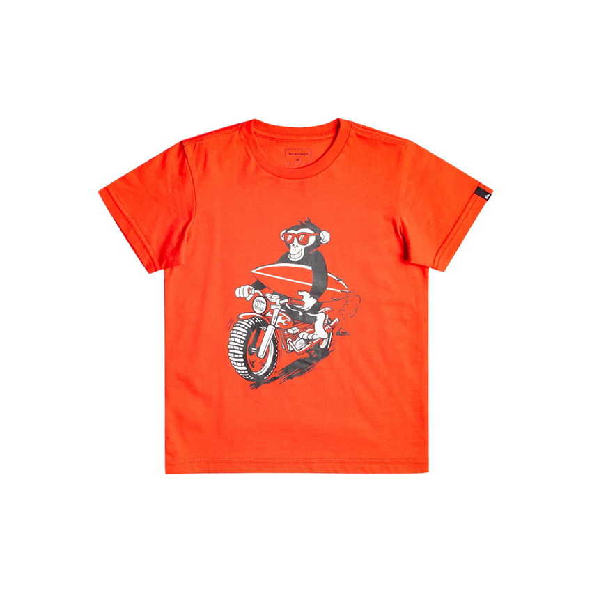 T-Shirt Quiksilver Baby Primates Motor Arancio