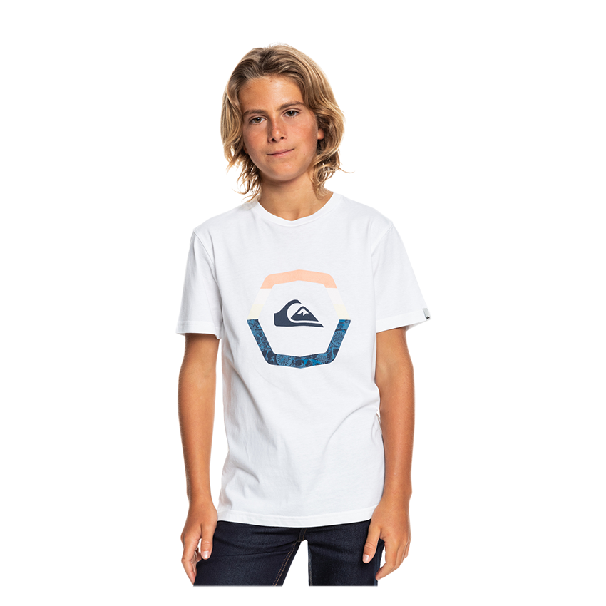 T-Shirt Quiksilver Jr Up Rise Bianco