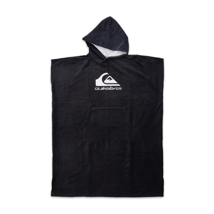 Quiksilver Black Hooded Towel Poncho