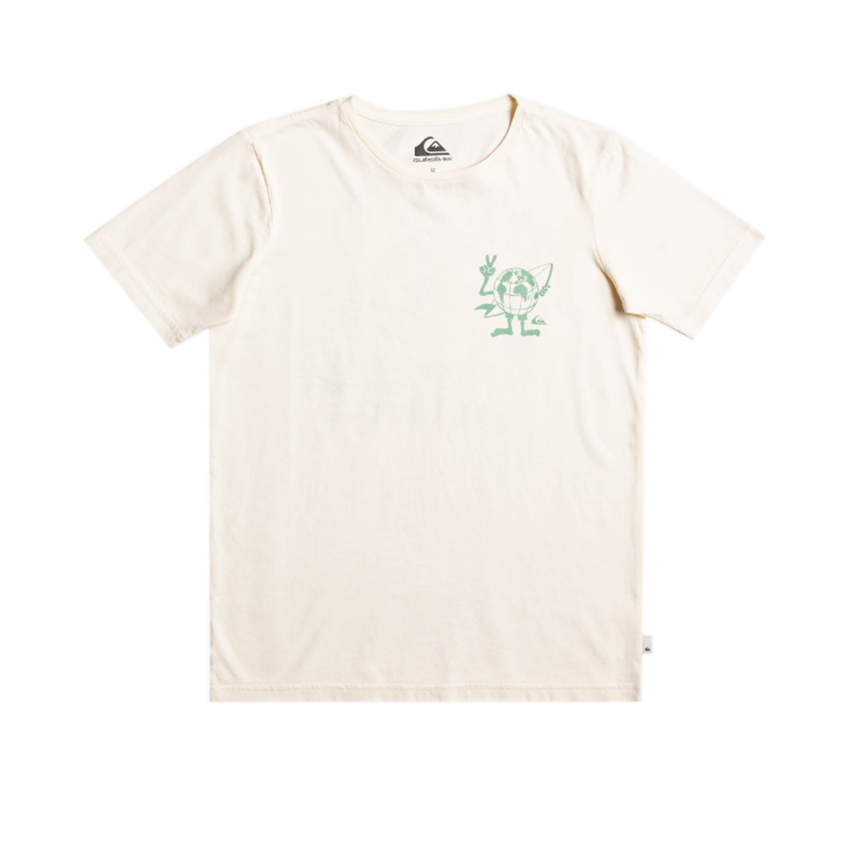 T-Shirt Quiksilver Jr Message Caché Blanc