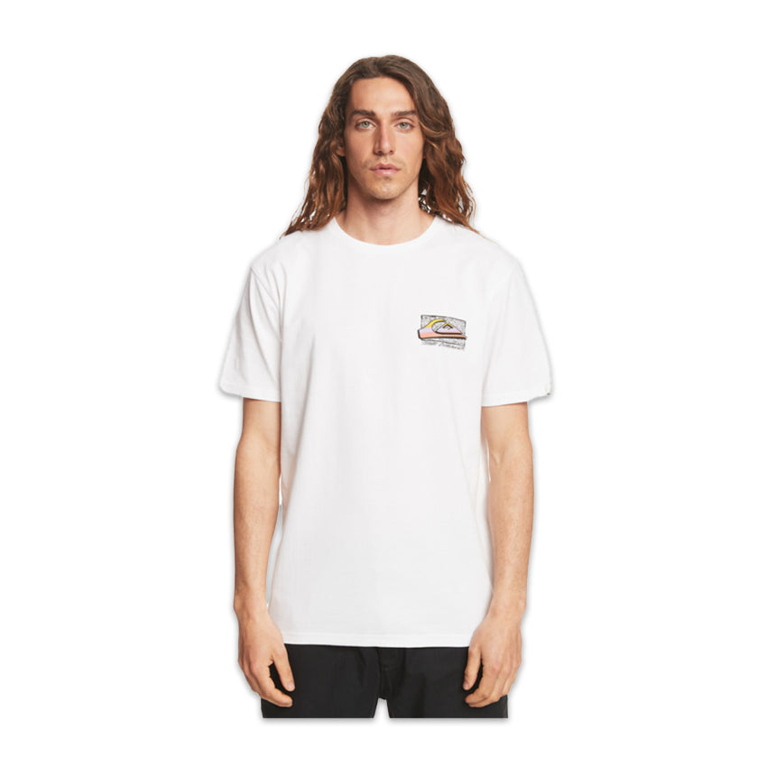 T-Shirt Quiksilver Retro Fade Blanc