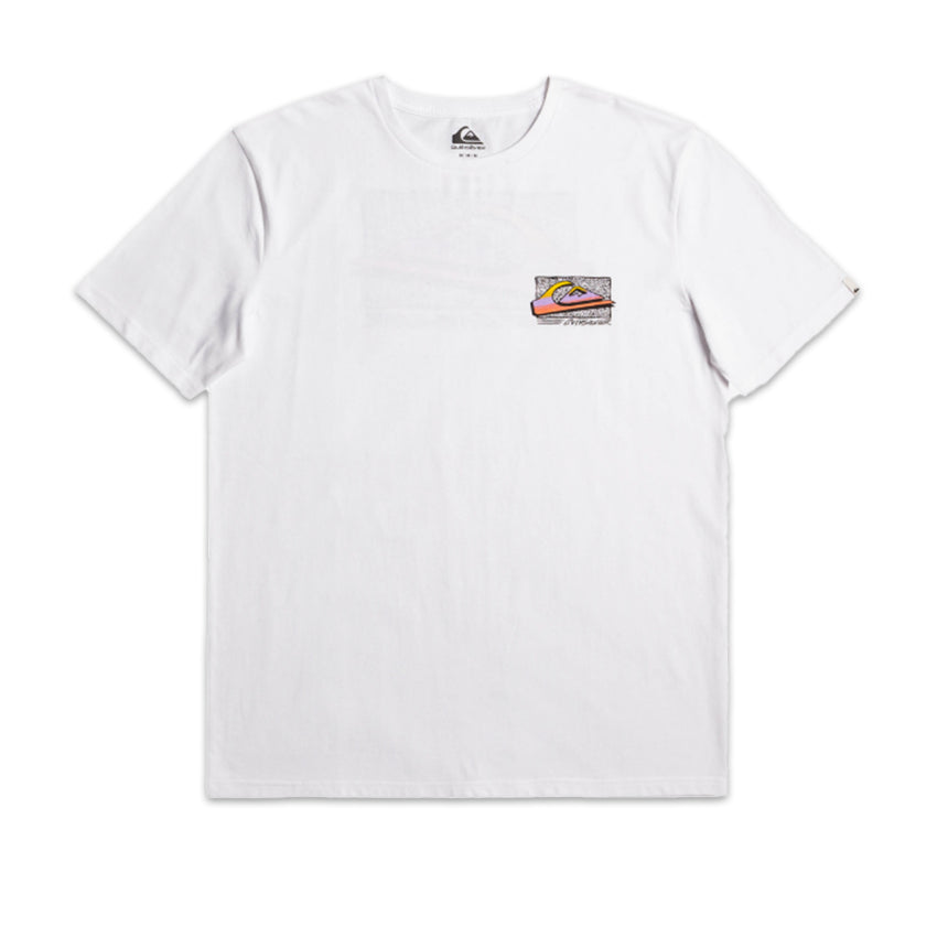 T-Shirt Quiksilver Retro Fade Youth Blanc