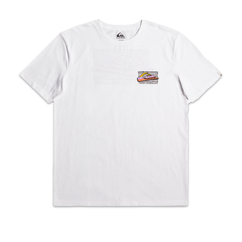 T-Shirt Quiksilver Retro Fade Youth Bianco