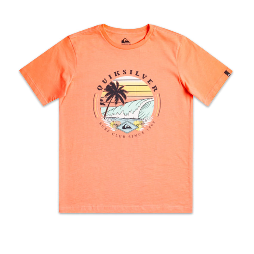 T-Shirt Quiksilver Surf Club Youth Rosa