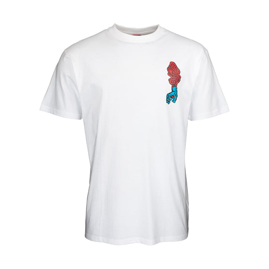 T-shirt Santa Cruz Screaming Hand Scream Bianco