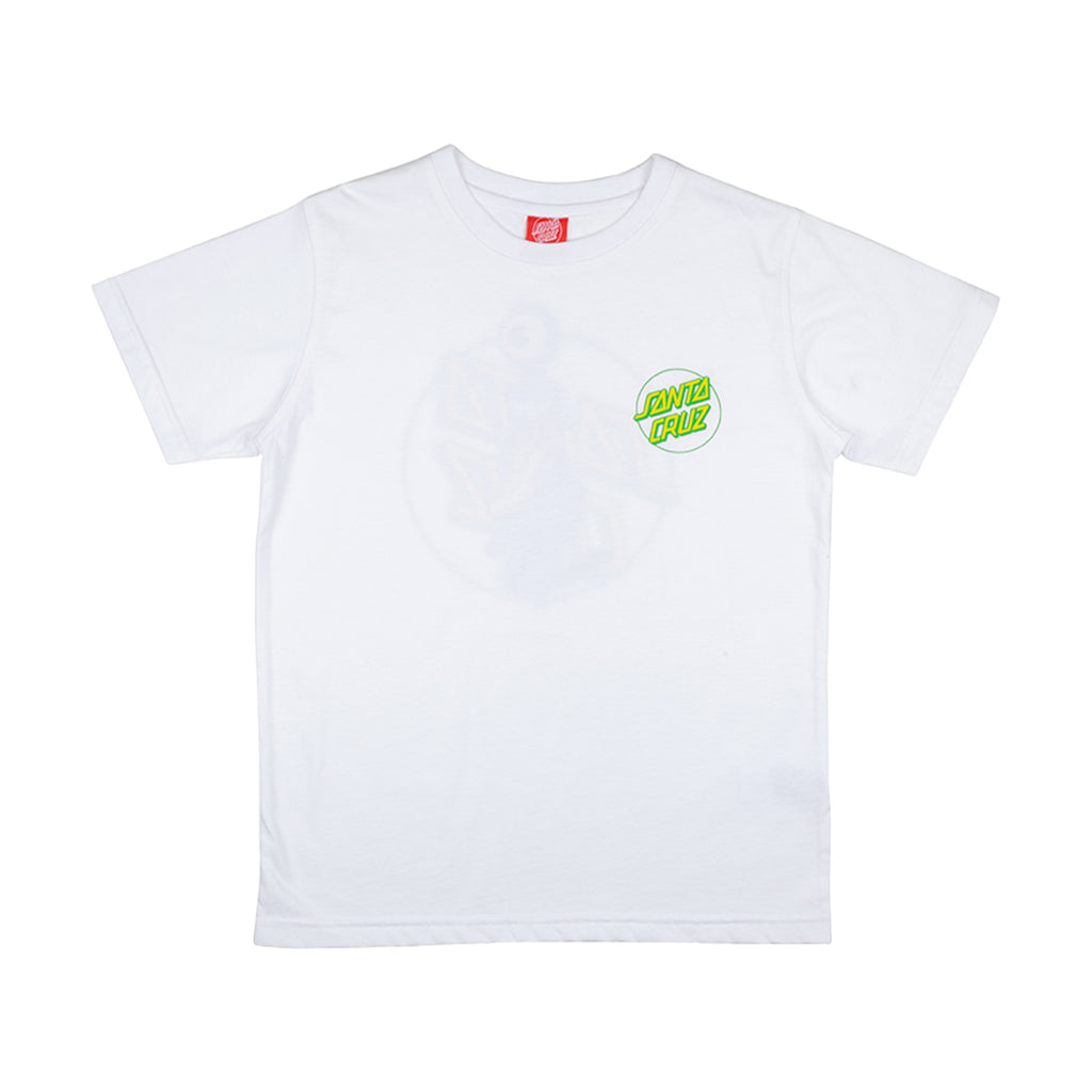 T-Shirt Santa Cruz Bambino Grip Dot Bianco