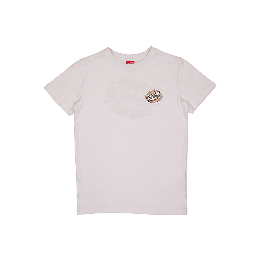 T-Shirt Santa Cruz Junior Warp Broken Bianco