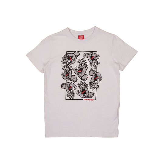 T-Shirt Santa Cruz Junior Crowd Hand Bianco