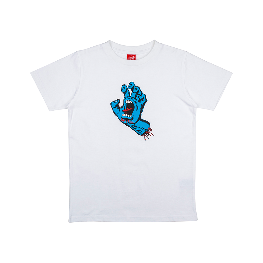 T-Shirt Santa Cruz Junior Screaming Hand Bianco