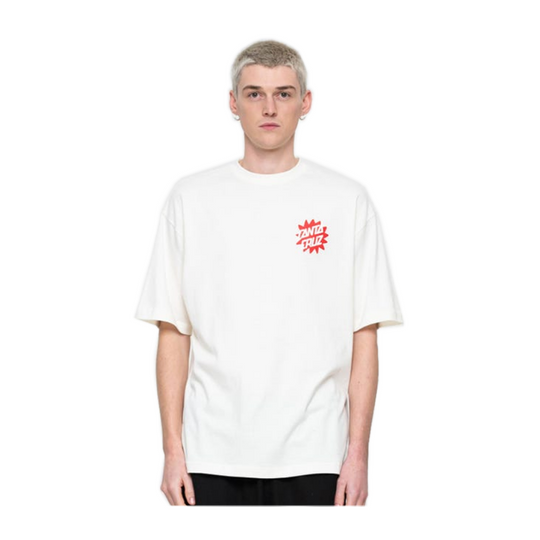 T-Shirt Santa Cruz Box Sketch Tee Bianco