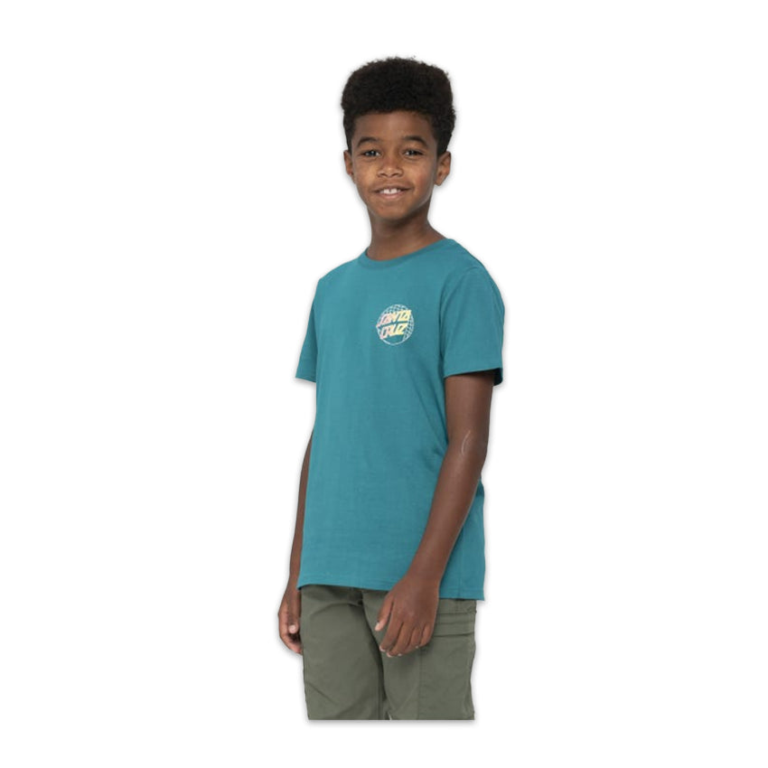 T-shirt Santa Cruz Grid Delta vert pour enfants