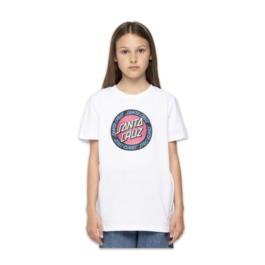 T-Shirt Santa Cruz Bambino Outer Ringed Bianco