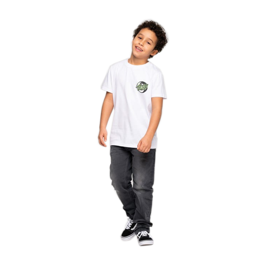 T-Shirt Santa Cruz Yin Yang Dot Youth Bianco